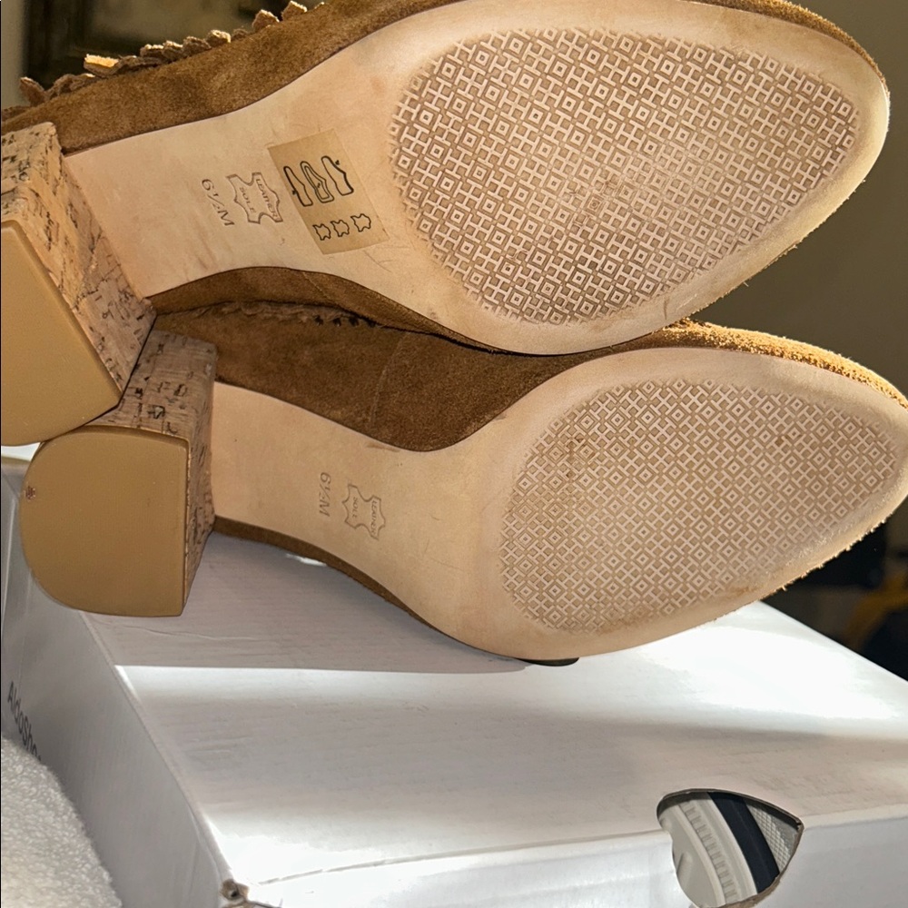 Tory Burch Embroidered Suede Ankle Boots - Picture 4 of 4
